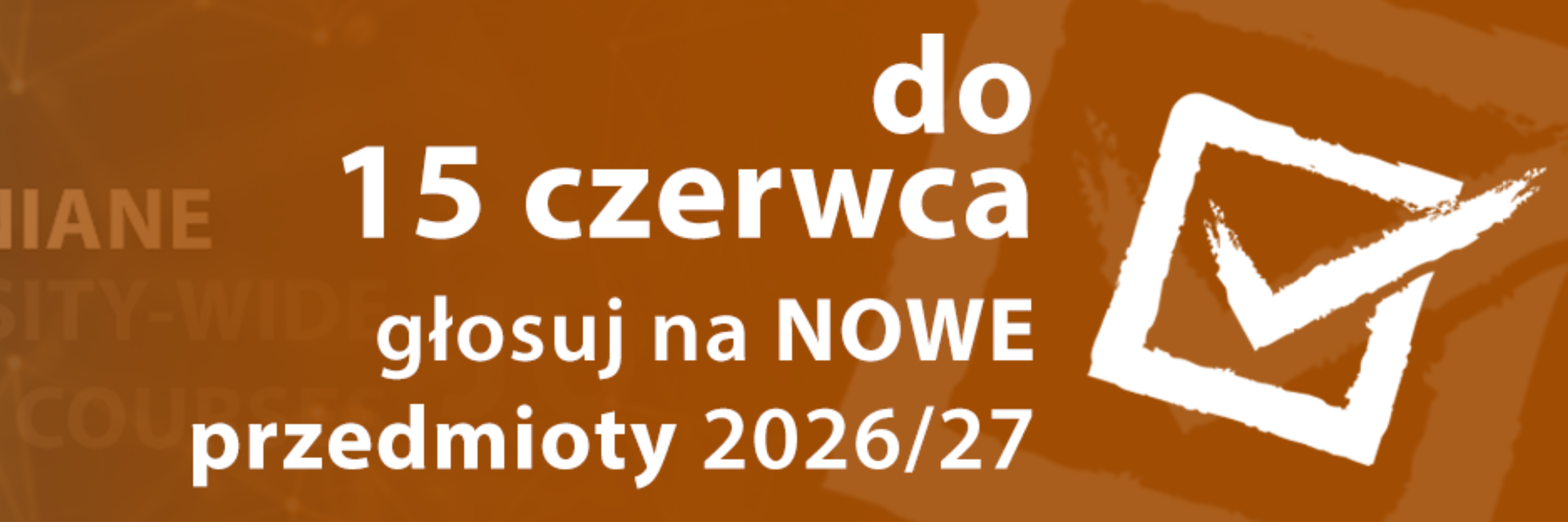 Głosowanie na Zajęcia Ogólnouczelniane 2026/2027